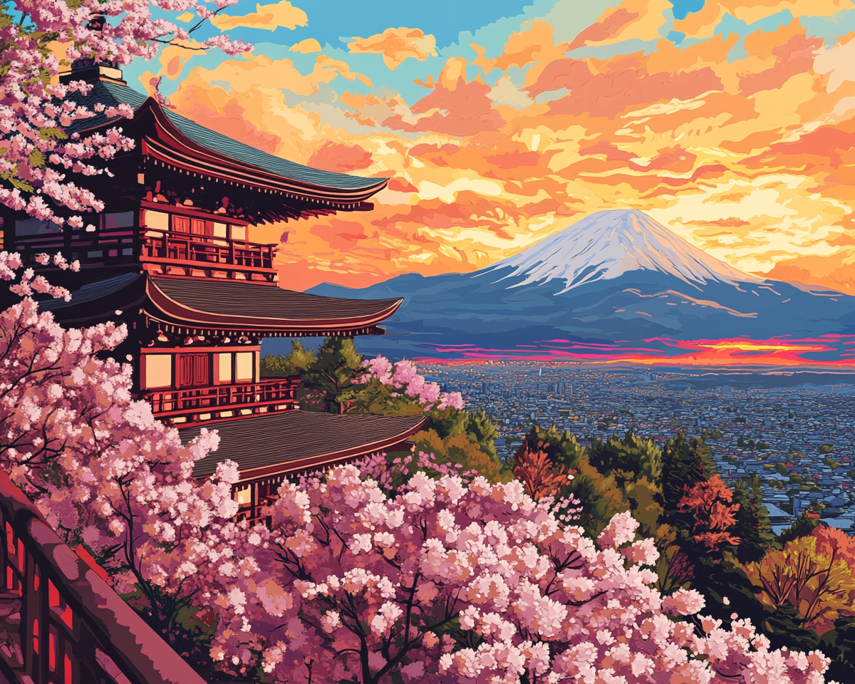 Mount Fuji¡¯s Embrace - Paint By Numbers