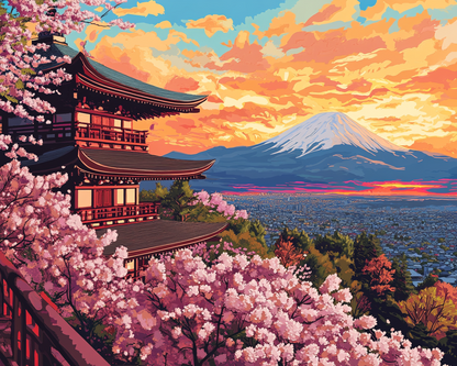 Mount Fuji¡¯s Embrace - Paint By Numbers