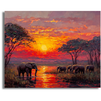 Savanna Sunset - Paint By Numbers