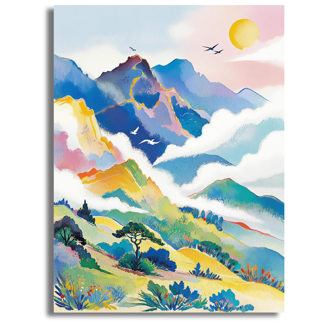 Cloud-Kissed Peaks - Paint By Numbers