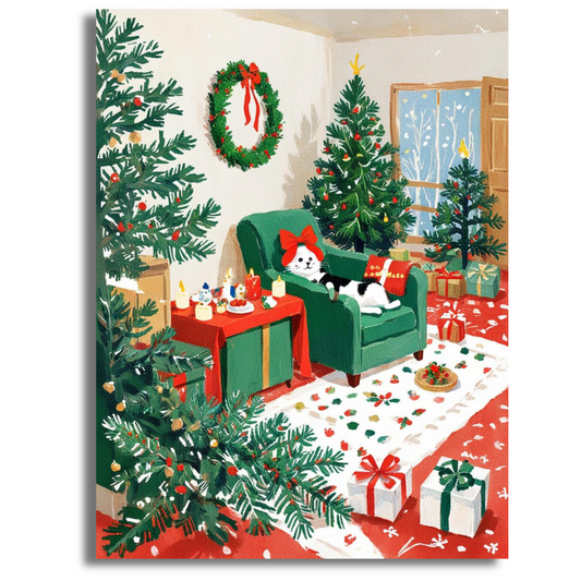 Festive Furry Friend - Paint By Numbers