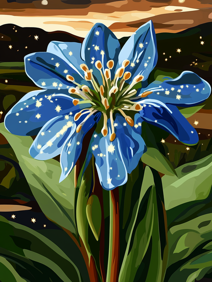 Twilight Blossom- Paint By Numbers