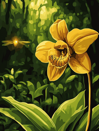 Amber Orchid- Paint By Numbers