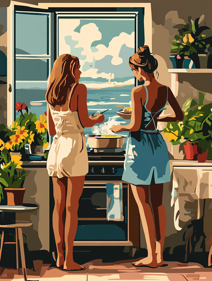 Seaside Brunch- Paint By Numbers