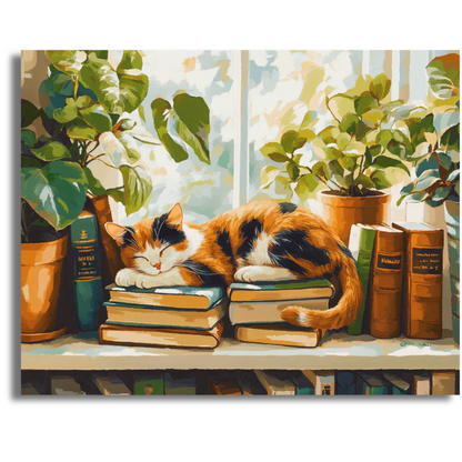 Dreams Among Books- Paint By Numbers