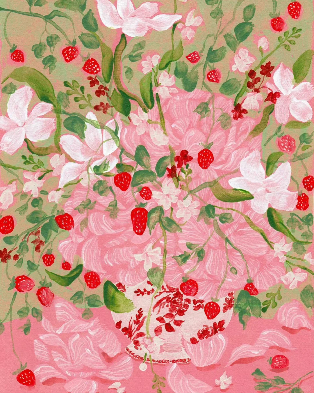 Strawberry Blossom- Paint By Numbers
