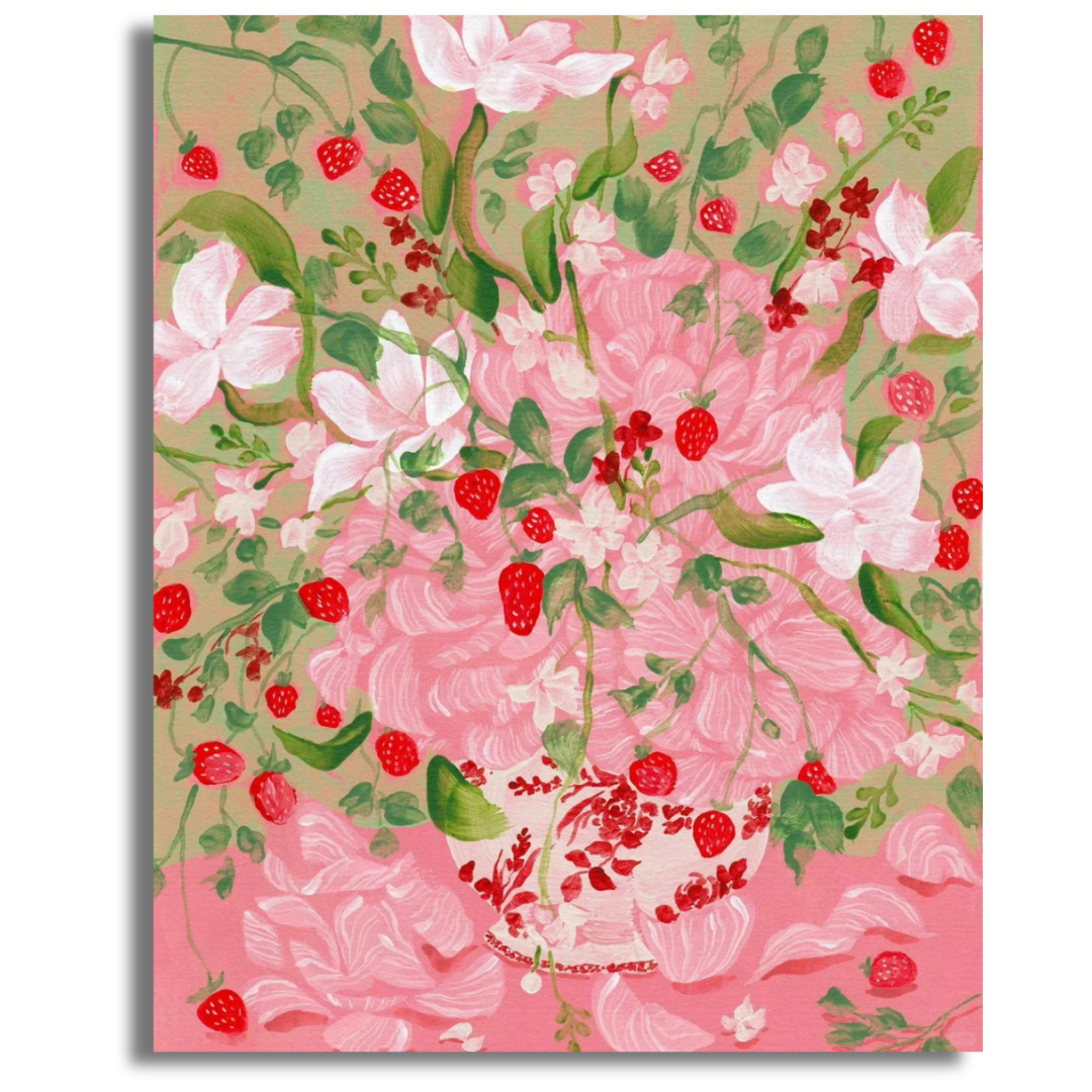 Strawberry Blossom- Paint By Numbers
