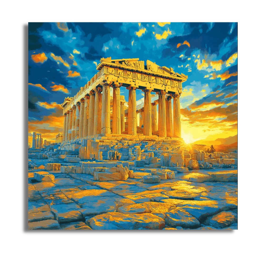 Golden Hour in Athens- Paint By Numbers