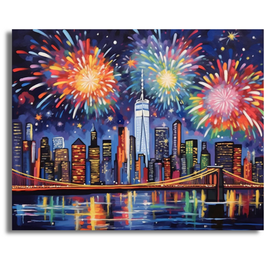 City of Lights and Fireworks- Paint By Numbers