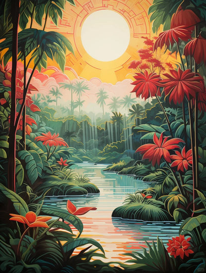 Tropical Glow- Paint By Numbers