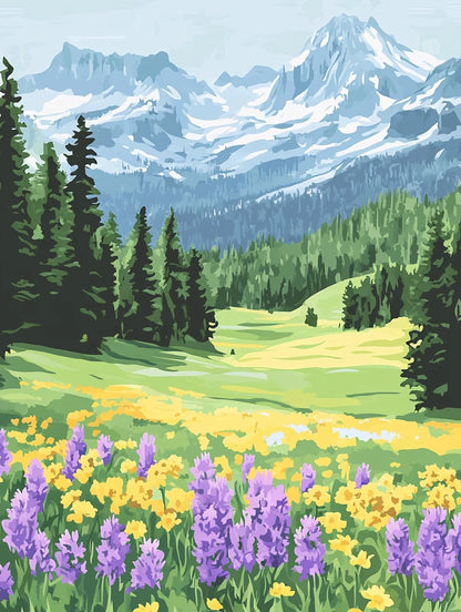 Mountain Blossom- Paint By Numbers