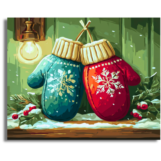 Clinging on a Snowy Night- Paint By Numbers