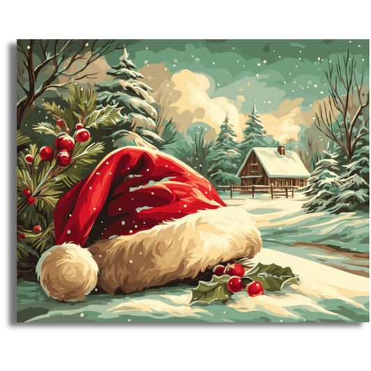 Gift in the Snow- Paint By Numbers