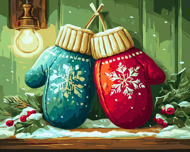 Clinging on a Snowy Night- Paint By Numbers