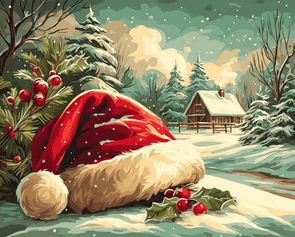 Gift in the Snow- Paint By Numbers
