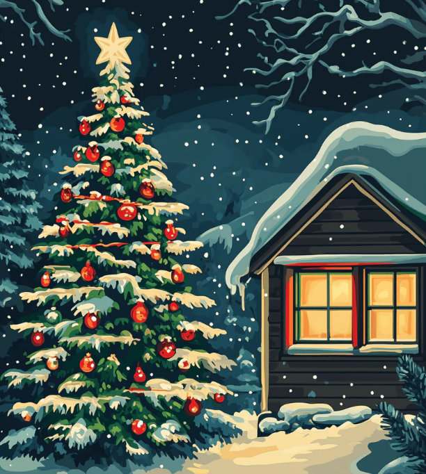 Light in the Forest- Paint By Numbers