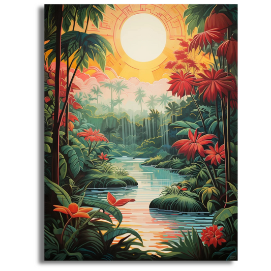 Tropical Glow- Paint By Numbers